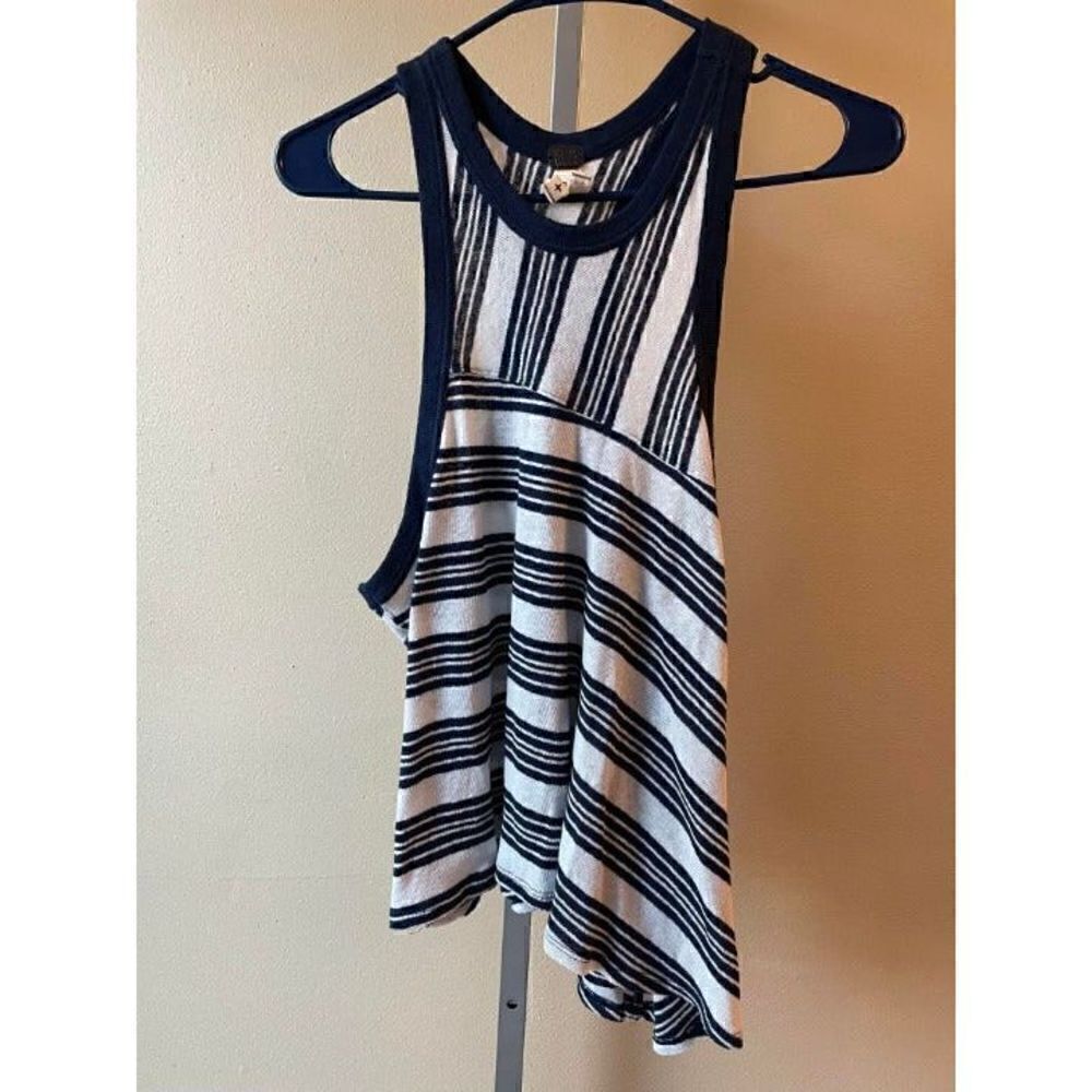 We the Free Blue and White Jersey Tank Top Size XS